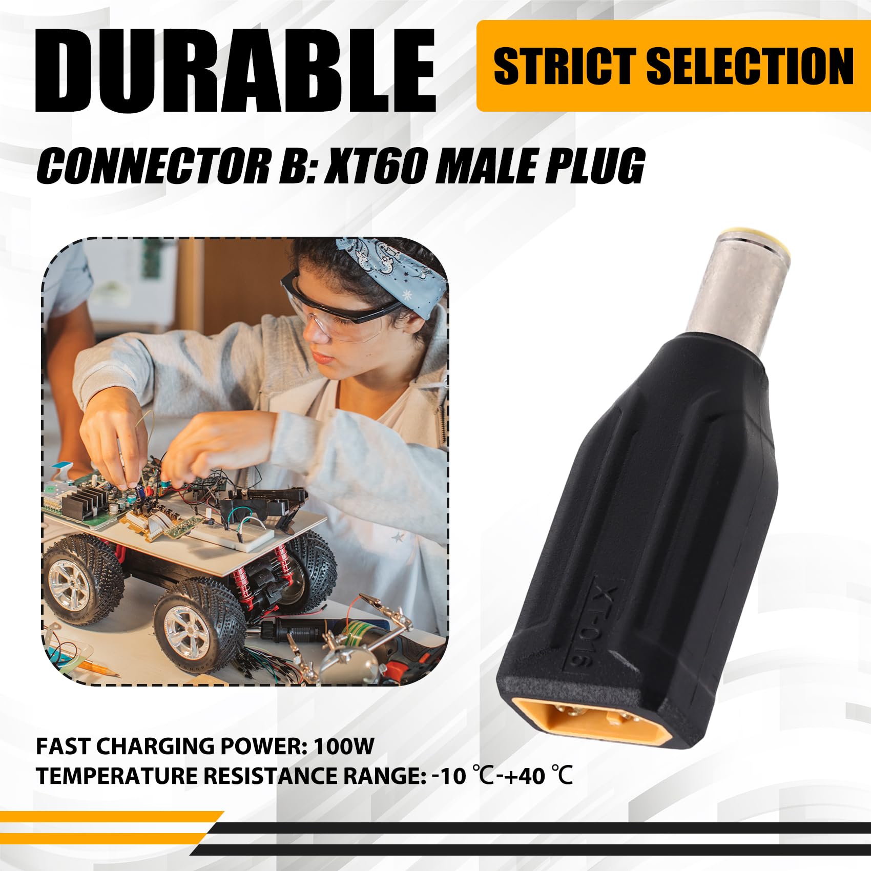 5 Stück Dc 8 mm auf -Anschluss, Stecker auf Dc 7,9 mm X 0,9 mm Stecker, Solarpanel-Netzadapter für Solarpanel