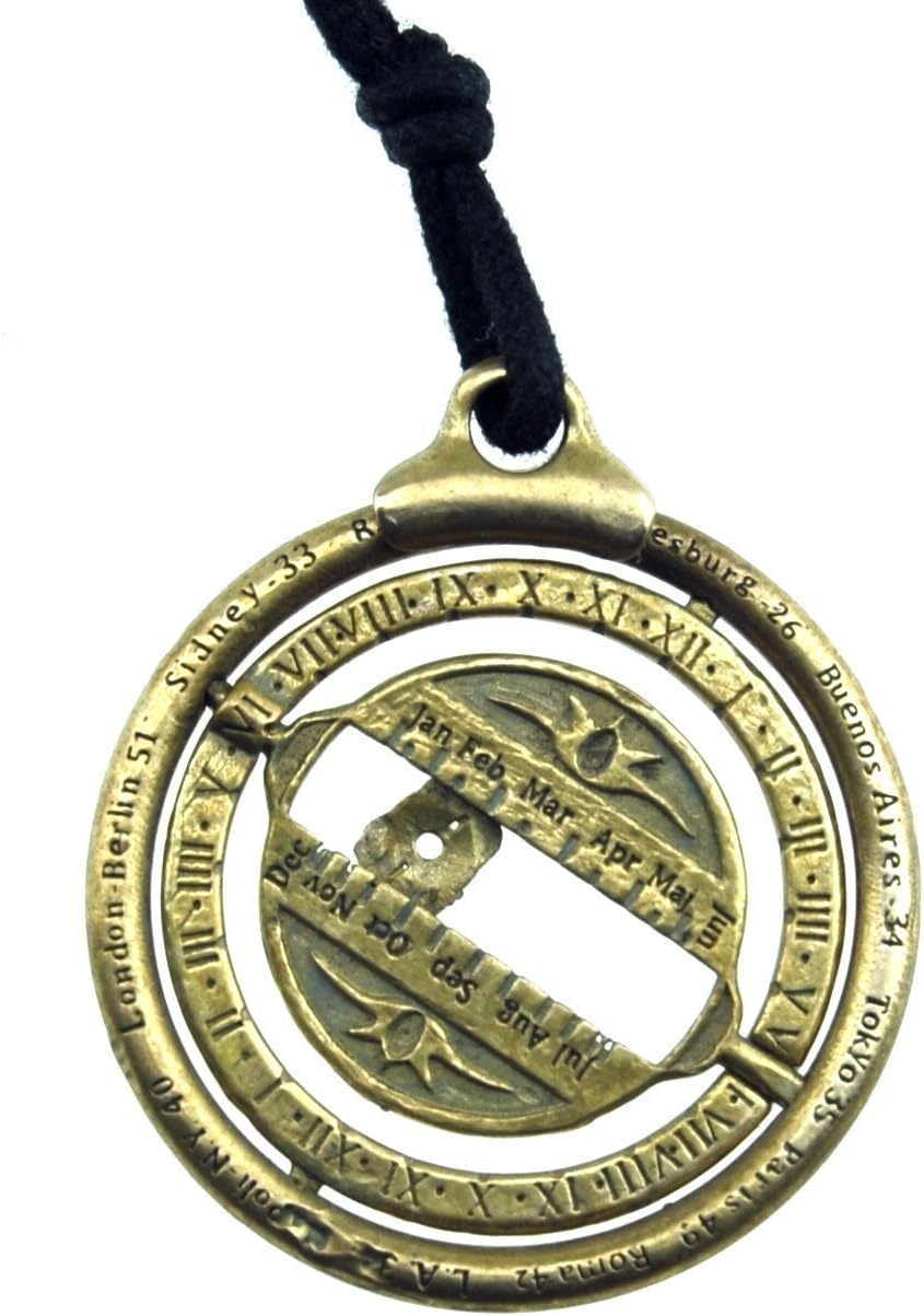 Steampunk Bronze Universal Keychain Watch Solar Nautical Jewel Astronomy Necklace Educational Gift Unisex pocket Accessory Handmade sundial