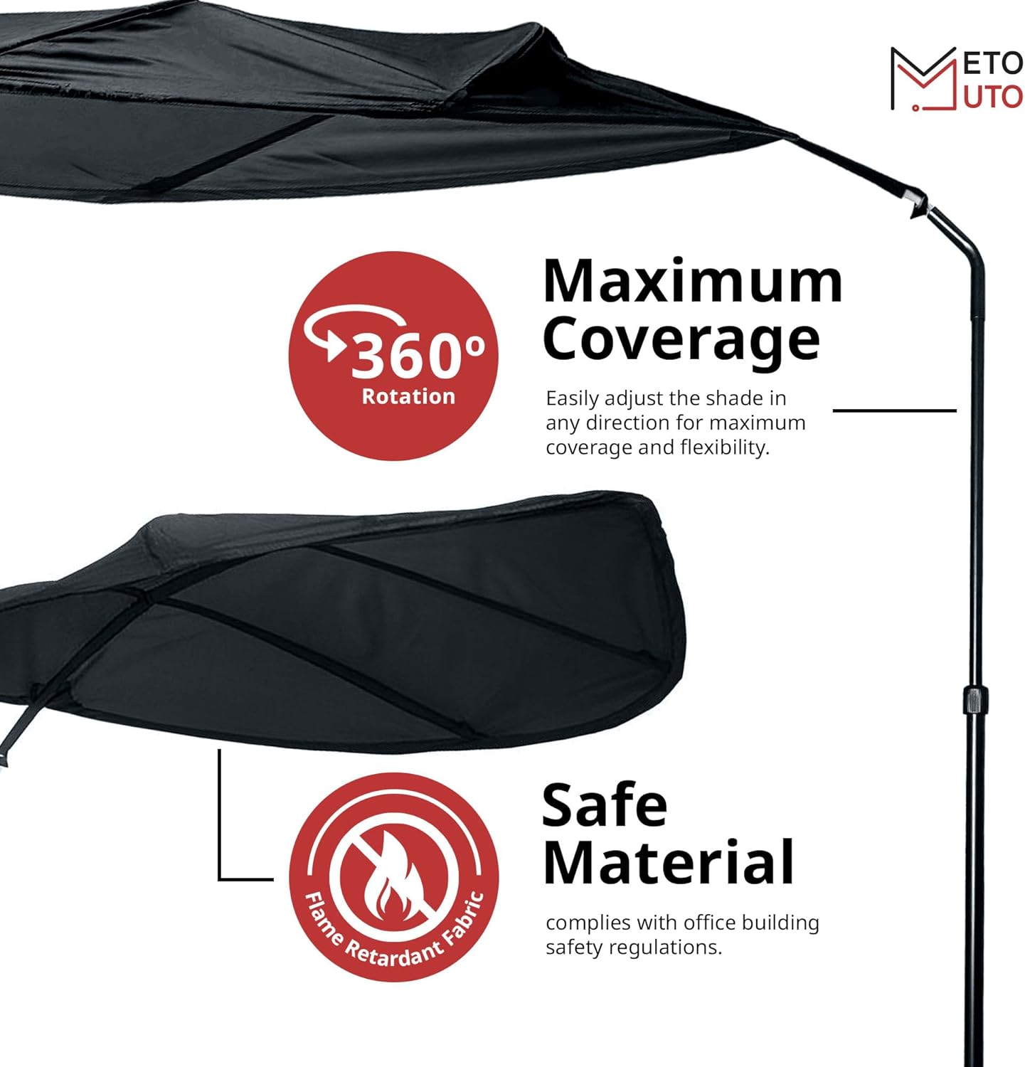 Cubicle Shade - Desk Shade for Cubicle to Block Light, Quick Install, No Tools Needed, Aircraft Grade Aluminium, UV-Resistant Fabric, 57.5x35x35 Inches, No Sag or Tilt, Protects Eyes