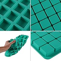 Vista 4 de Moldes de silicona para caramelo de caramelo, paquete de 2 moldes cuadrados de caramelo duro de 40 cavidades para trufas de chocolate, trufas