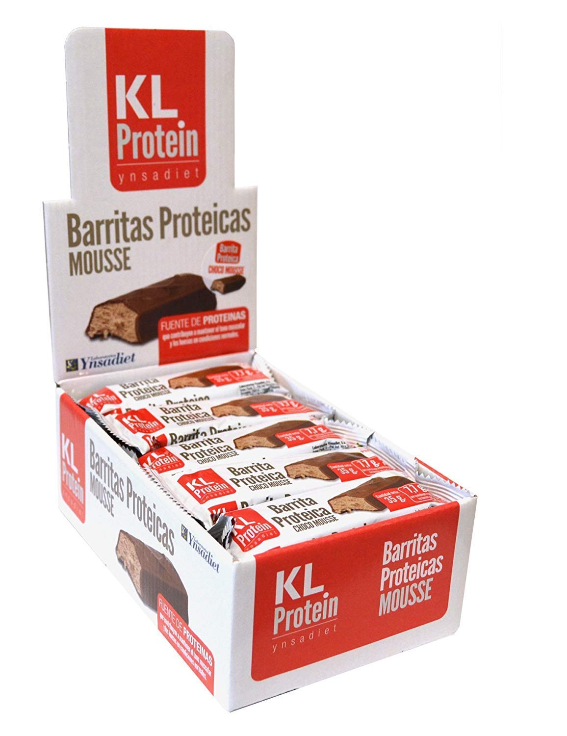 KL PROTEIN Barritas Proteicas y Energéticas, Sabor Chocolate, 35g, 20 Barritas