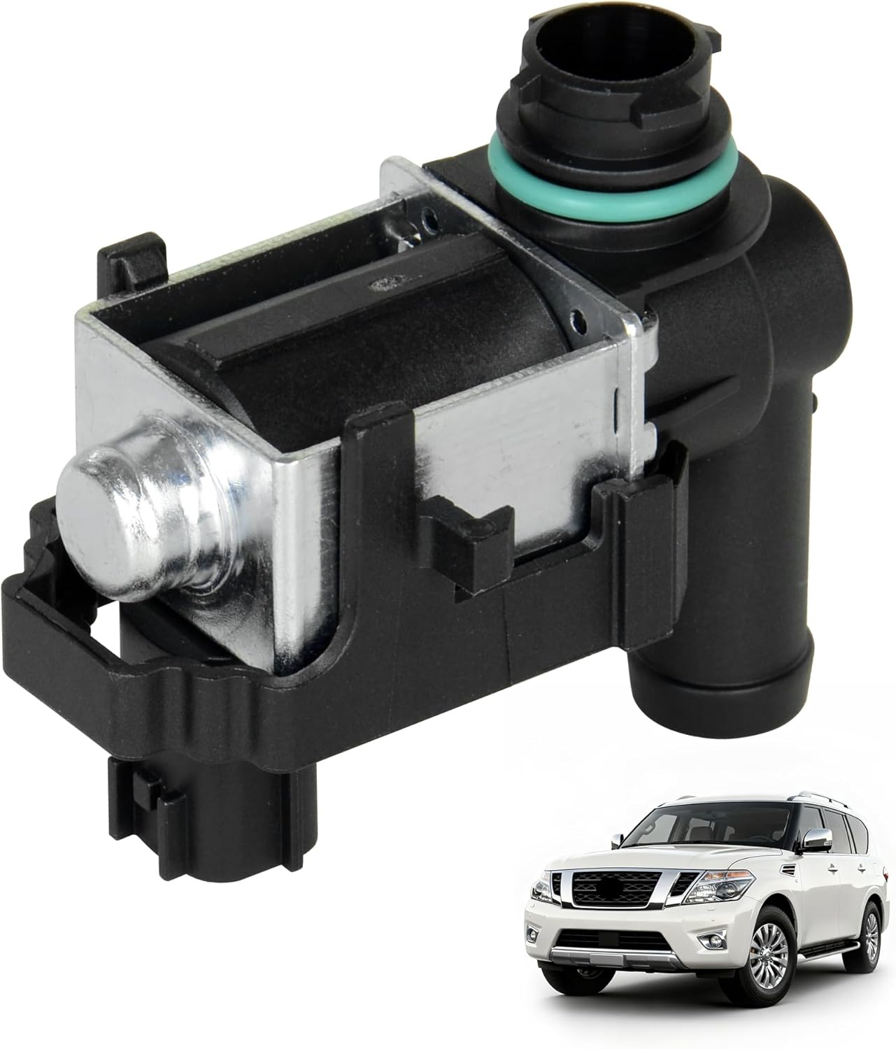 Vapor Canister Purge Valve Solenoid 14935-JF00A EVAP Vapor Canister Vent Valve Compatible with Infiniti EX35 FX35 Q50 QX60 QX80 Nissan Altima Frontier Rogue Replace OE 14935-JF00B PV585