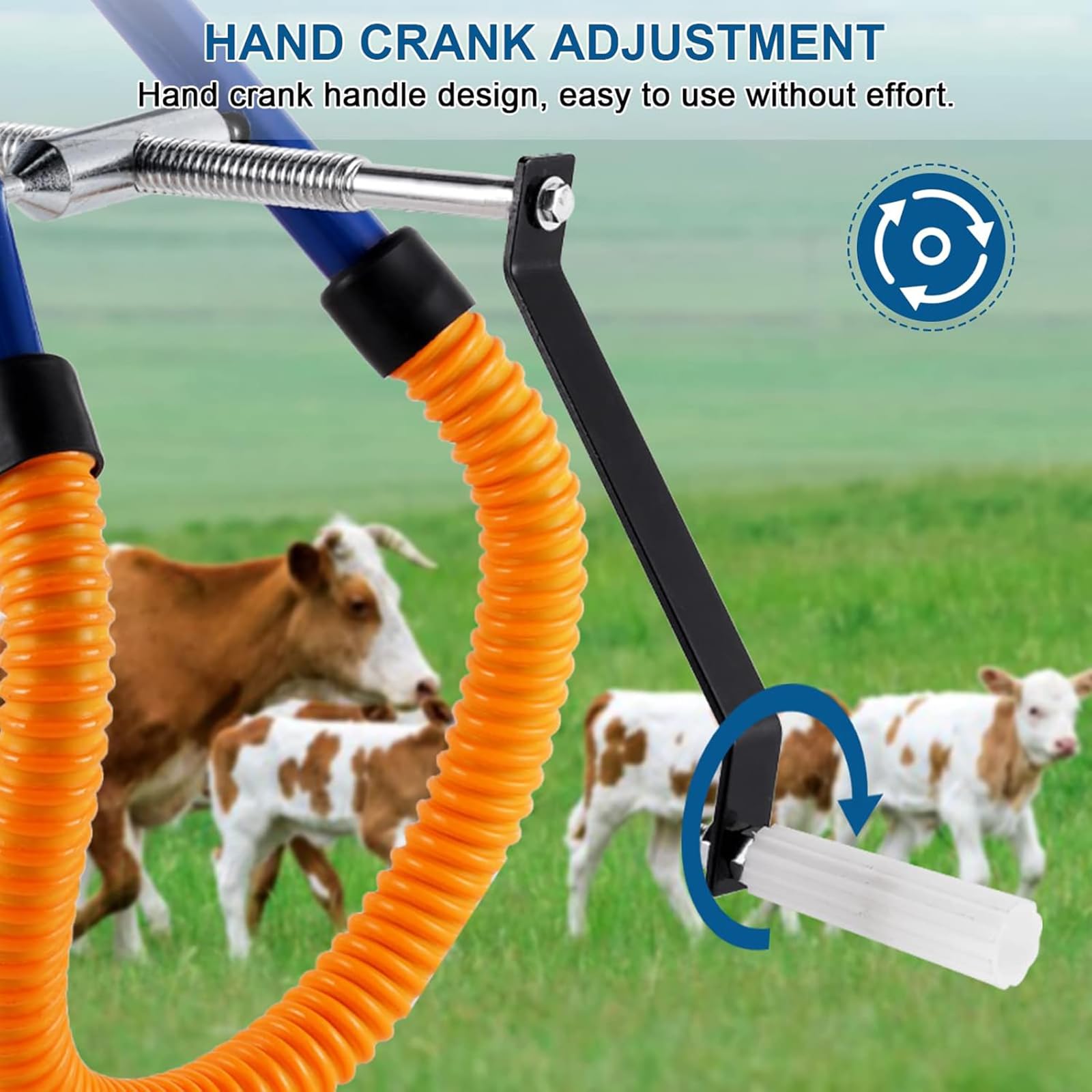 Morsetto regolabile per anca a forma di mucca, dispositivo di supporto in acciaio inox, portante 999,7 kg per la nascita di bovini zoppi, ideale per allevamenti lattiero-caseari
