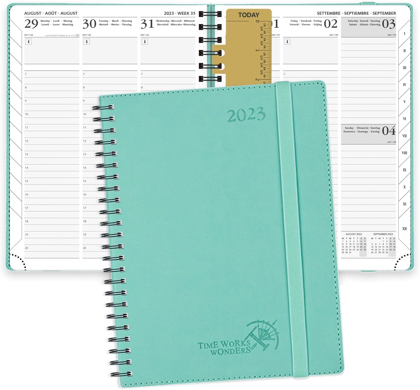 POPRUN Kalender 2023 Wochenplaner 22 x 16,5 cm (Jan.2023-Dez.2023 