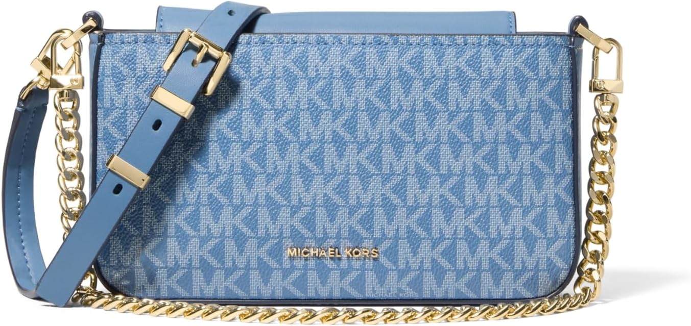 Gold-tone Hardware/Tonal Mk Signature Coated Twill/French Blue