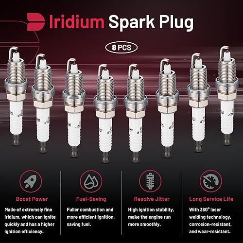 Miniatura 36 de BDFHYK Juego de 6 bujías iridio compatibles con Dodge Nitro Ram 1500 Dakota, compatible con Jeep Commander Liberty Grand Cherokee, Raider, 3.7L 4.7L