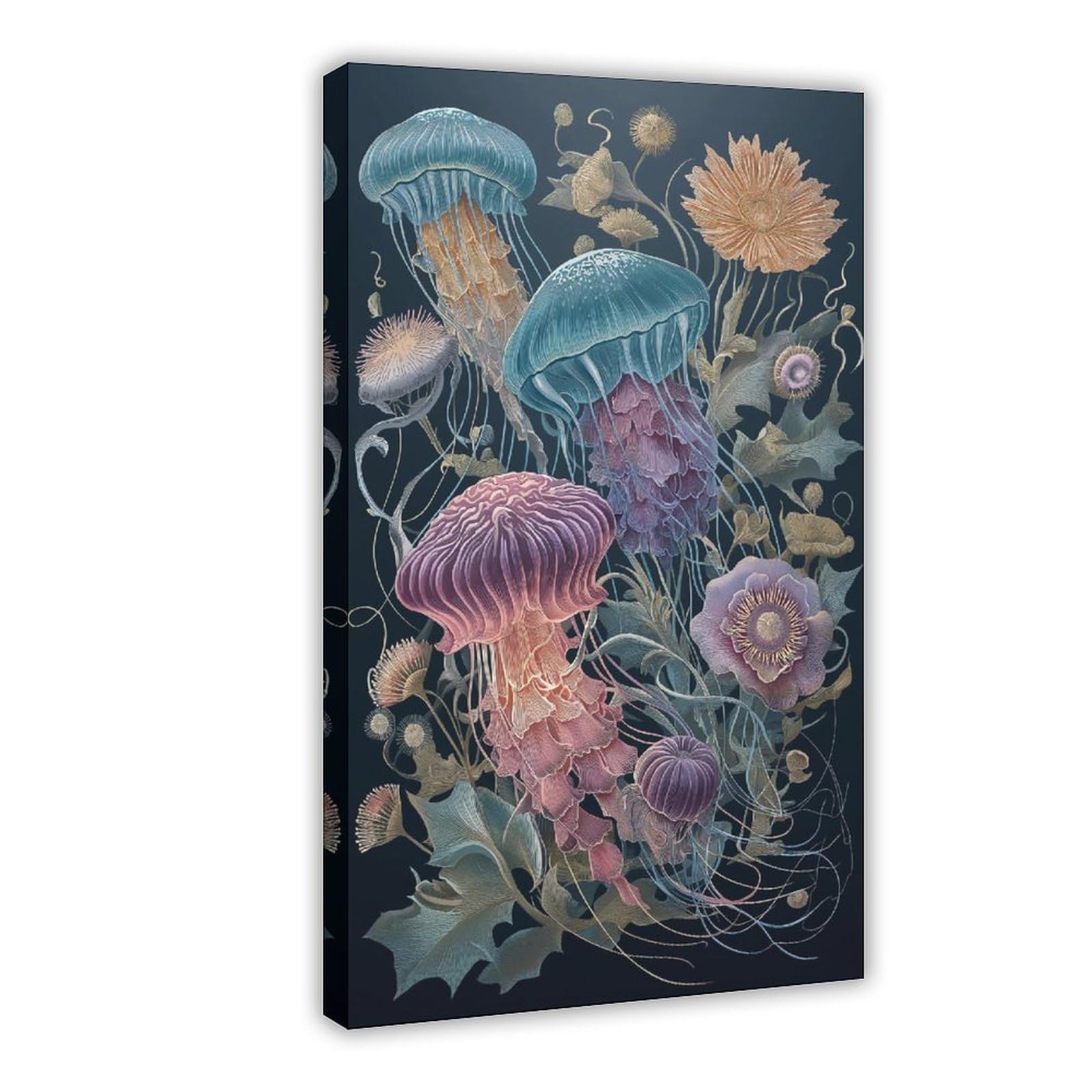 YWTJAX Jellyfish Wall Art Poster Canvas Poster for Dorm Room Decor Gift