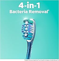 Vista 3 de Colgate 360 - Cepillo de dientes para boca completa, cepillos dentales para adultos con cerdas medias, ayuda a eliminar las bacterias del mal