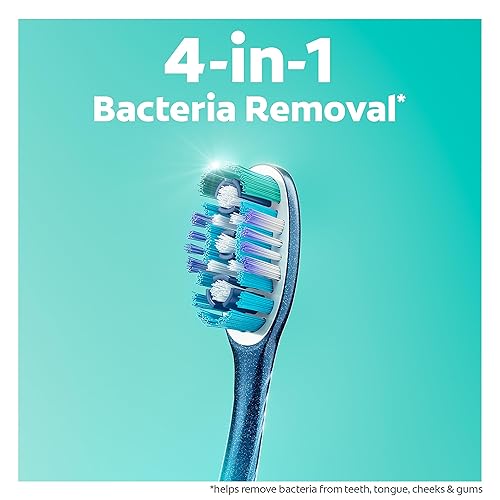 Miniatura 2 de Colgate Cepillo de dientes 360° con limpiador de lengua y mejillas, mediano