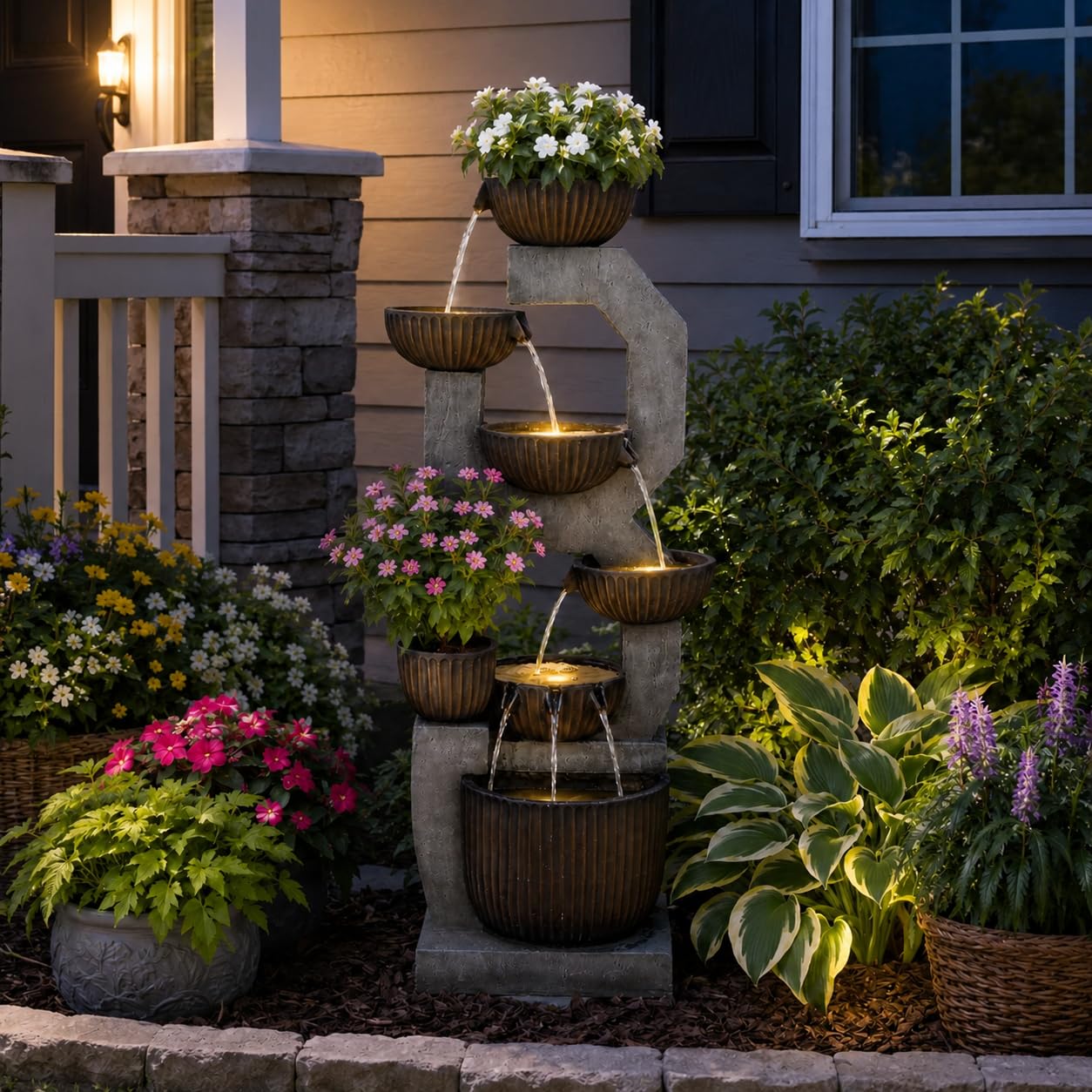 Bumilgar Outdoor Freestanding Water Fountain Large Garden Feature