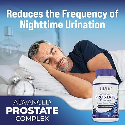 Miniatura 4 de ULTALIFE Advanced Saw Palmetto Suplemento para próstata para hombres con beta-sitosterol promueve la comodidad urinaria, la calidad del sueño y la