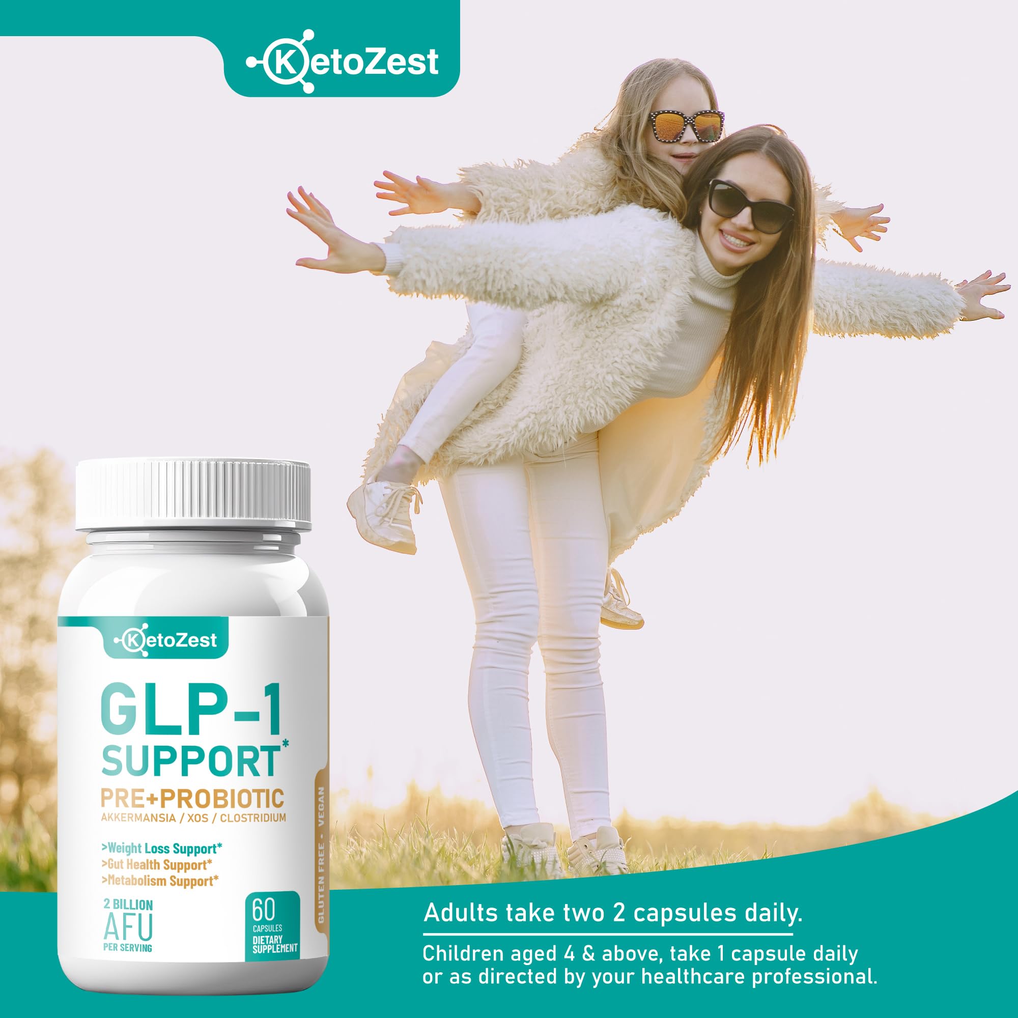 Amazon.com: KetoZest GLP-1 Support Weight Loss Probiotic Prebiotic  Supplement - Natural GLP 1 Support with Akkermansia Muciniphila