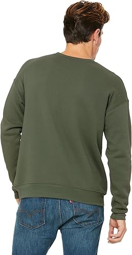 Miniatura 3 de Bella Canvas Forro polar con hombros caídos para, Verde(Military Green)