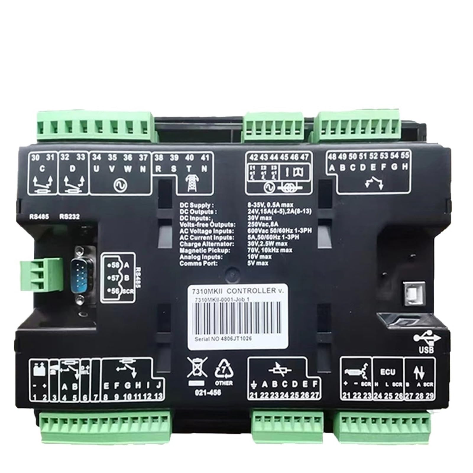 DSE7310 MKII Generador diésel Auto Start Red (Utilidad) Módulo de control de fallos, panel controlador de pantalla (C DSE7310 MKII)