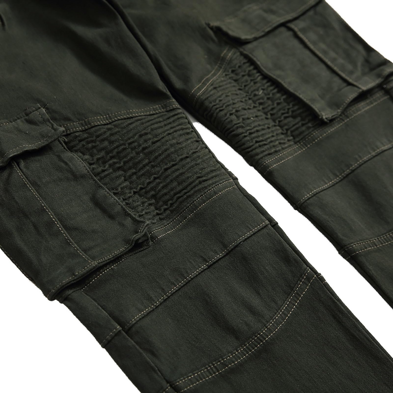 Generico Pantaloni Palestra Uomo, Pantalone Uomo Larghi,Jeans Denim da Gamba Dritta con Effetto Vissuto Slim Fit Strappati Elasticizzati sotto Il Busto
