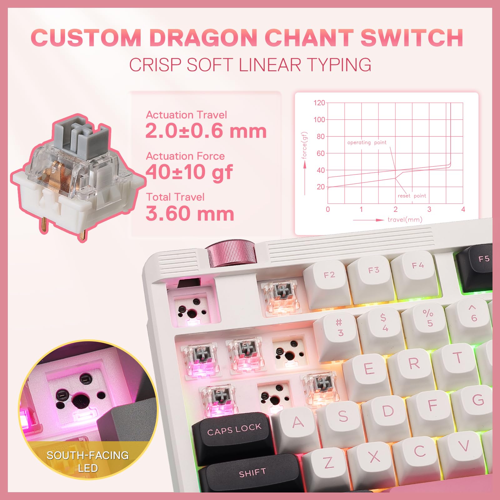 Amazon.com: Redragon K729 80% Wired Gasket RGB Gaming Keyboard, 87