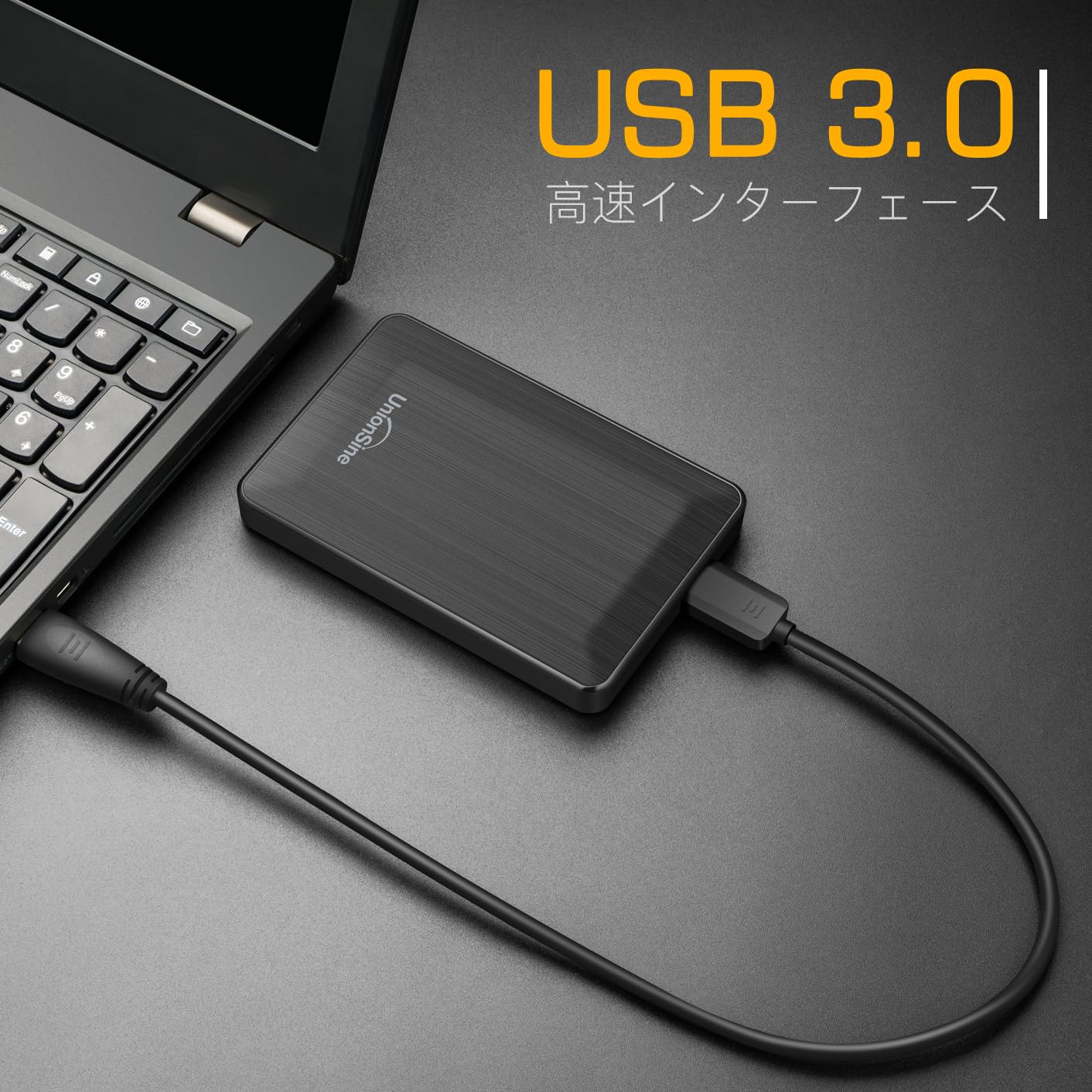 Amazon | UnionSine 外付けHDD 1TB 超薄型 2.5インチ USB3.0 外付け