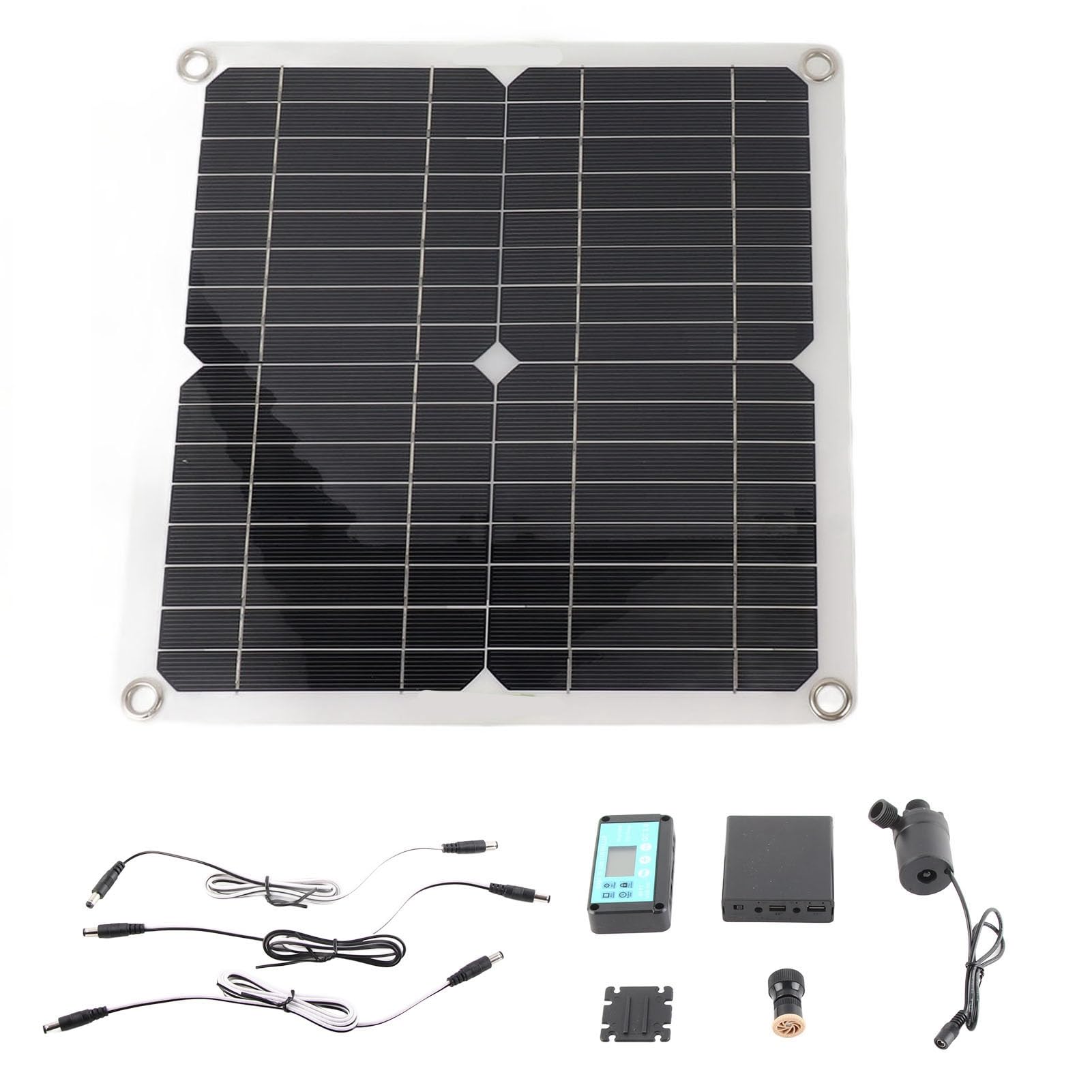 Tyenaza Kit Pompa Acqua Solare, 50 W Pannello Solare 22 W Pompa Acqua 800L/h 12 V DC a Basso Rumore Pompa Solare per Stagno per Bagni di Uccelli, Giardino, Acquario