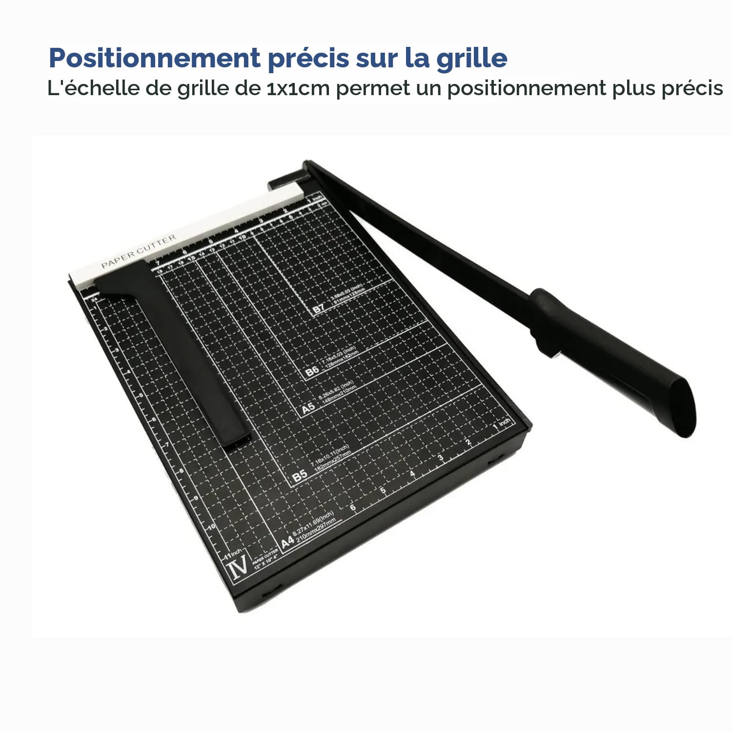 Ediesi, Massicot, A4, Coupe Papier, Guillotine, pour Home, Feuilles A4, Cisaille pour Office, Professionnel, Manuel, Précision Maximale, 3 Couleurs disponibles (Noir)