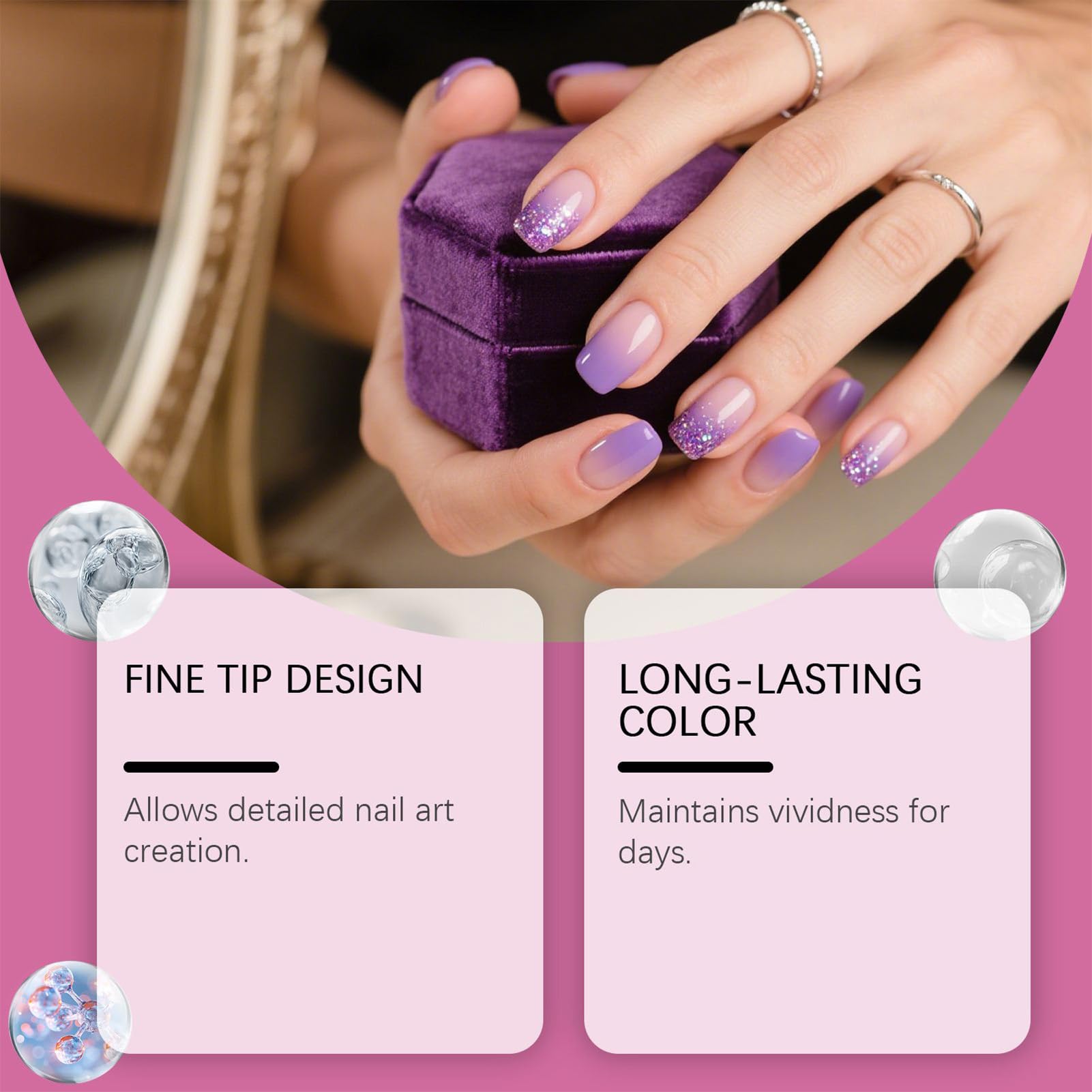 Feutres À Ongles 12 Couleurs Pour Ongle En Gel, Kit De Stylo À Ongle DIY, Stylos Vernis À Ongles 3D, Stylo À Pointillage À Séchage Rapide Pour Le Dessin Et La Peinture D'ongles DIY