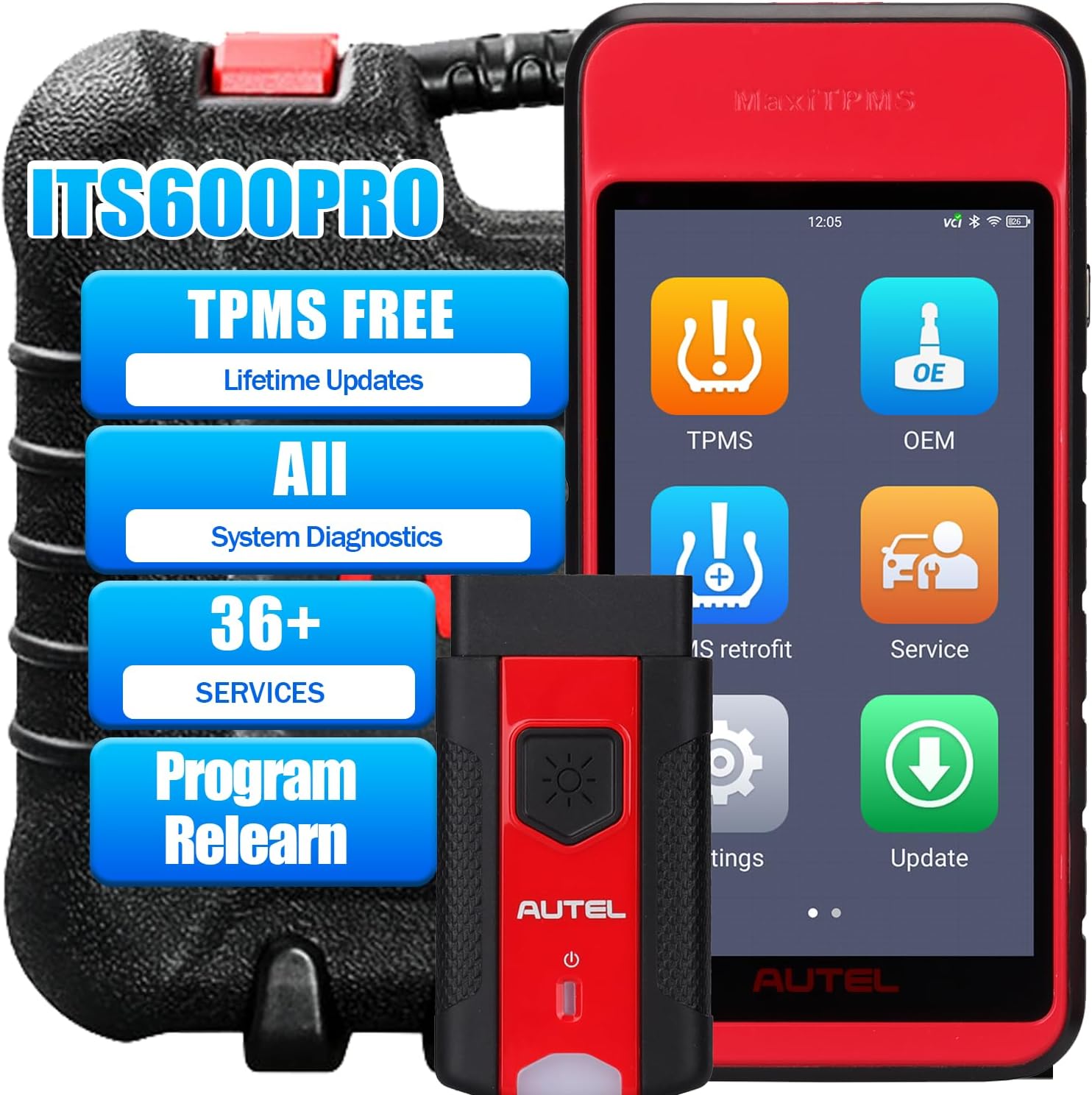 Autel MaxiTPMS ITS600Pro Upgrade of TS508WF ITS600 TPMS Programming Tool All System Diagnostics TPMS Relearn Tool Activate Read Autel Sensor