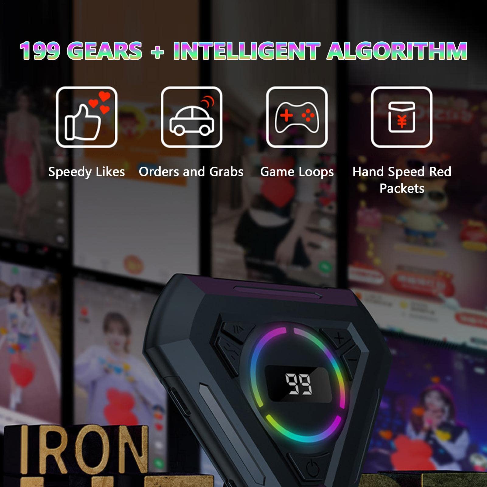 Auto Clicker Tapper - Pantalla del dispositivo USB Clicker automático | Clicker automático ajustable con el dedo simulado dando un igual en transmisiones en Me gusta