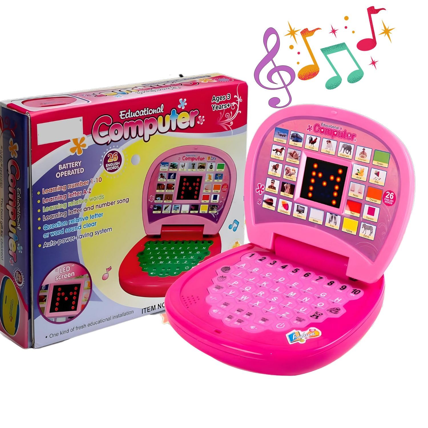 MM TOYS Educational Learning Laptop Toy for Kids | Birthday Gift for 3 4 5 Year Kids | with Sound & Music, Alphabet & Number Learning, Interactive Modes, BIS Approved | Color May Vary (B0D9KMJ5FG) Amazon Price History, Amazon Price Tracker