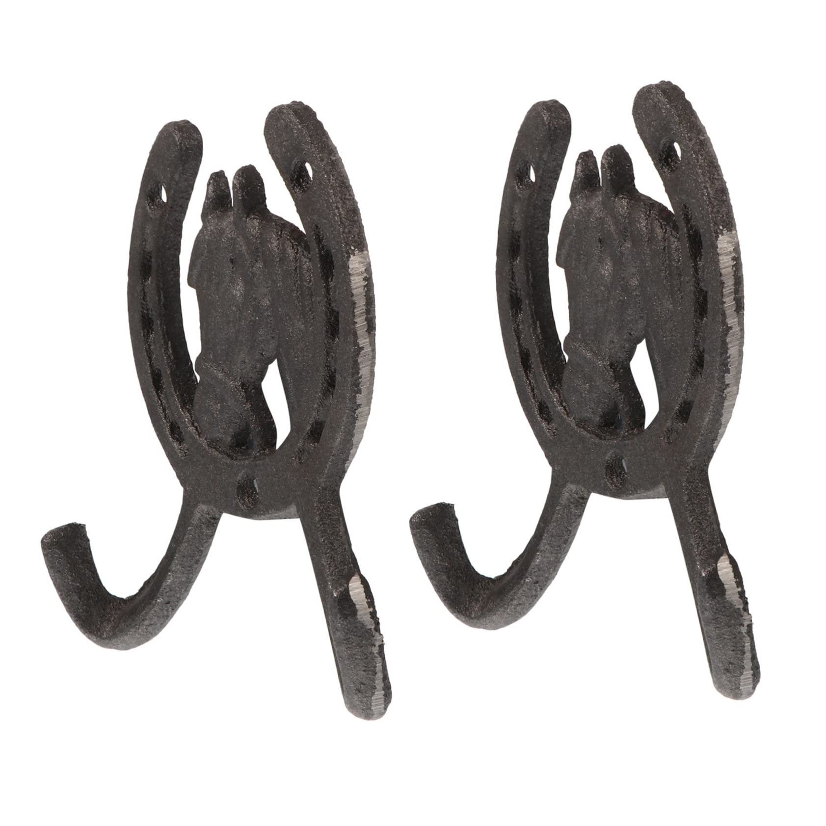 Gancio Da Parete A Ferro Di Cavallo In Ghisa – Porta Cappelli E Chiavi Rustico, Decorazione Per Casa E Ufficio