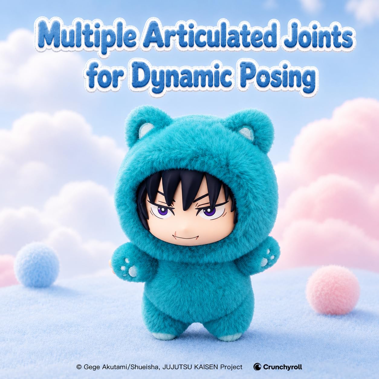 puremind JJK Blindbox Plüschfiguren 6er Set - Offiziell lizenzierte Jujutsu Kaisen Vinyl-Plüsch Mini Sammelfiguren, Voll Beweglich, 14 cm Display Modelle, Anime Geschenkset