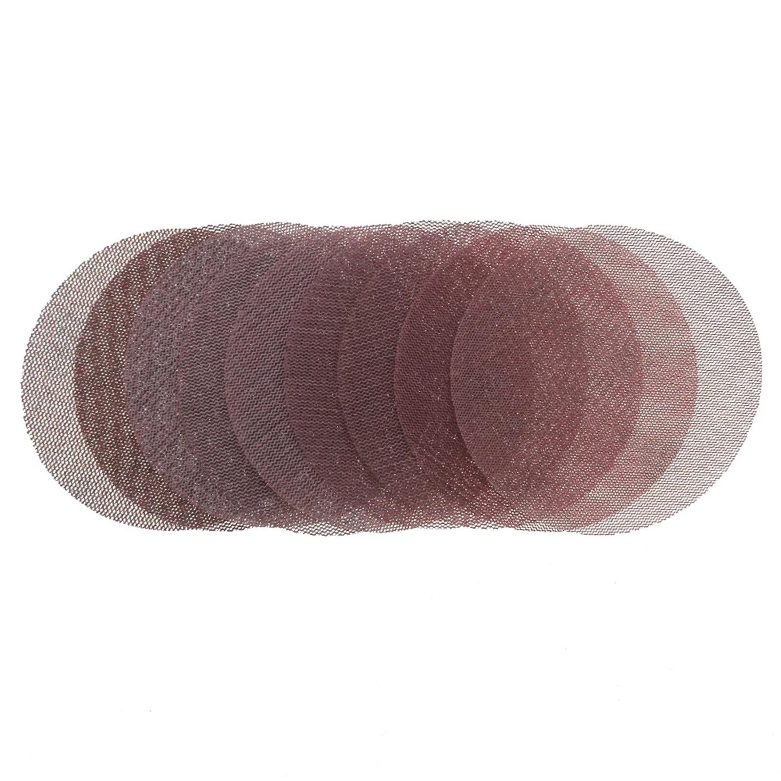 5-calowe tarcze ścierne z siatką, papier ścierny 125 mm, gradacja 80-1000, rzep, do wykańczania i polerowania samochodów, drewna i metalu(120 Grit 10 Pcs)