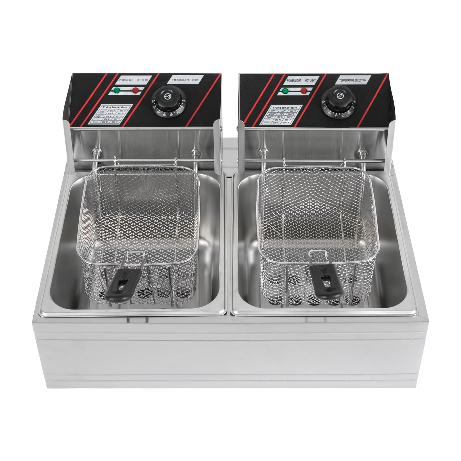 Friteuse électrique 2 Cuves 18L - Résistance Interne, 4 Paniers - Modèle 391095 Devis Sous 24h