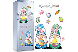 Sratte 9 Pcs Holiday Gnomes Refrigerator Magnets
