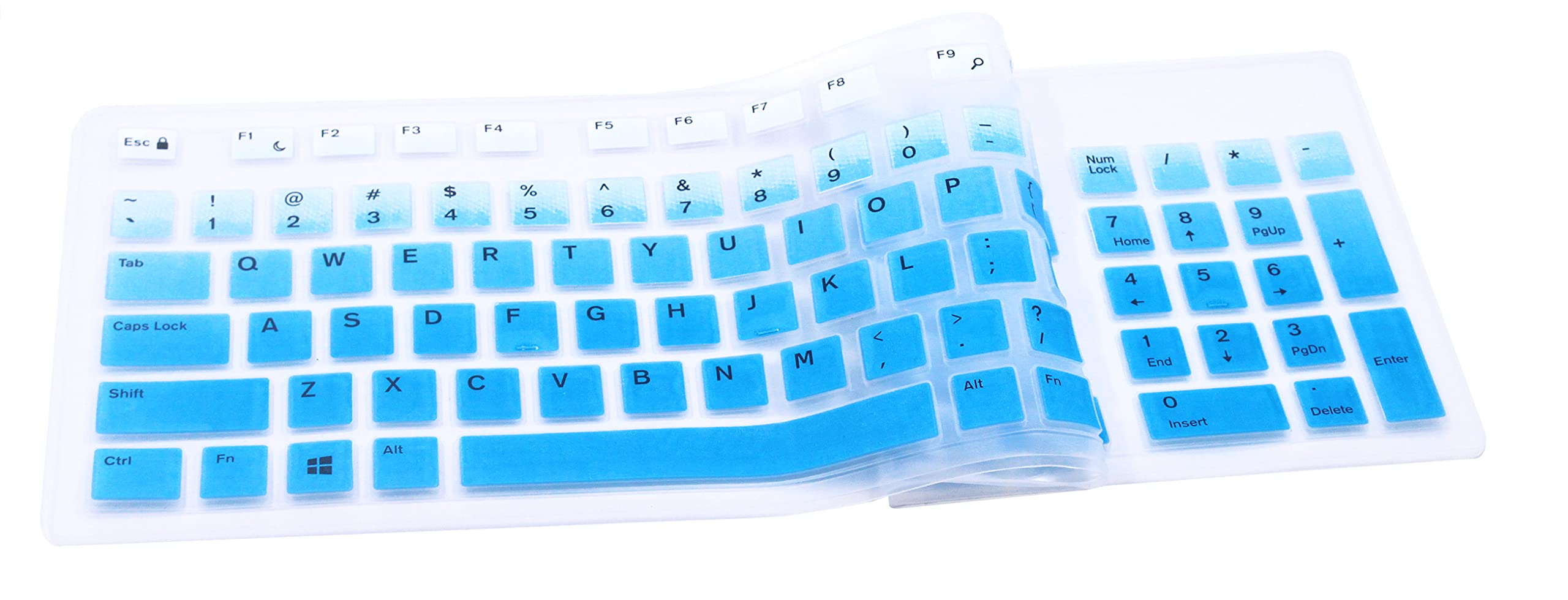 Keyboard Cover Compatible with Dell Inspiron AIO 3670/3477, Dell Inspiron 27 7000 7700 7790, Dell Inspiron 24 5000 5400 5490 All-in-One Keyboard, Optiplex 3240 5460 7450 7050 - Gradient Blue