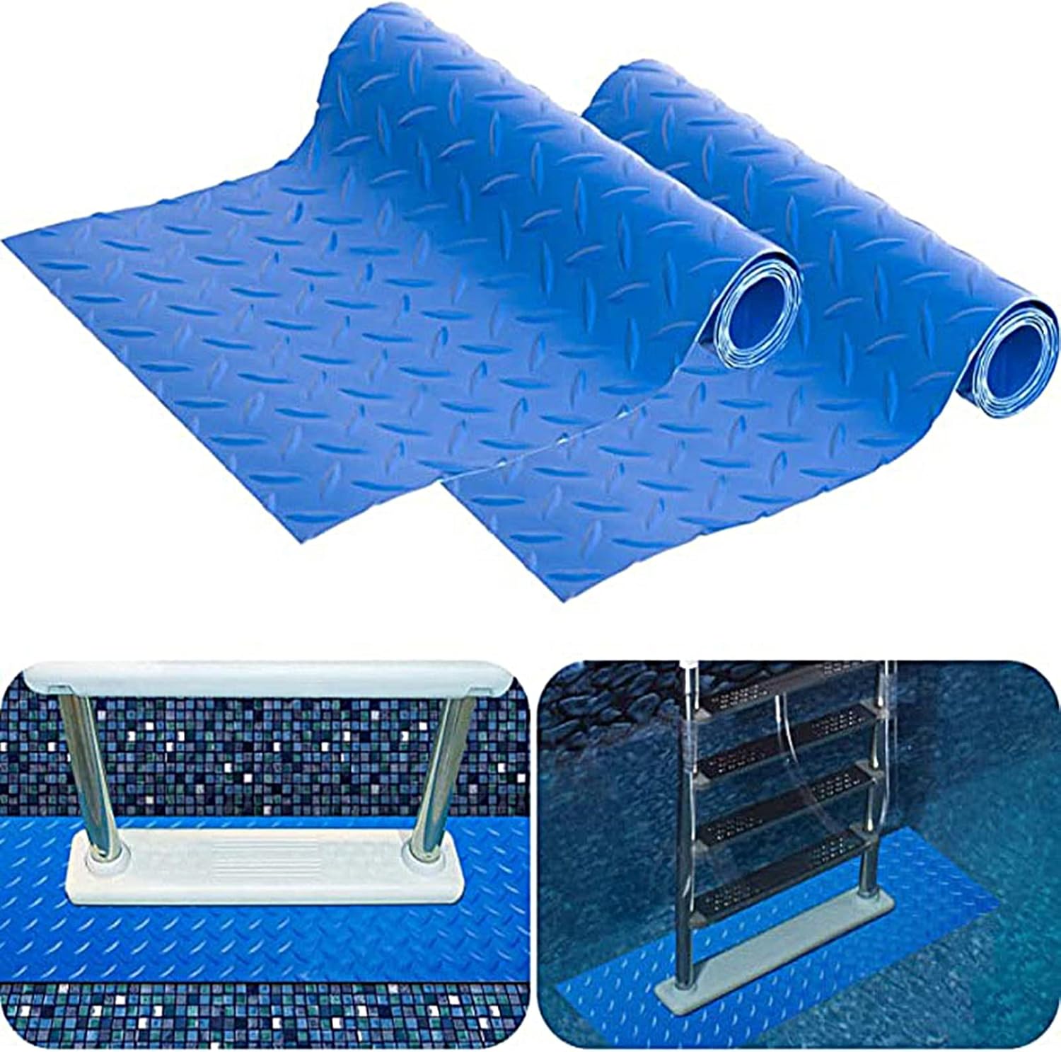 Walbest Swimming Pool Ladder Mat-Large Pool Step Mat with Non-Slip Texture-Protective Ladder Pad for Above Ground Pools Liner and Stairs C : Patio, Lawn & Garden