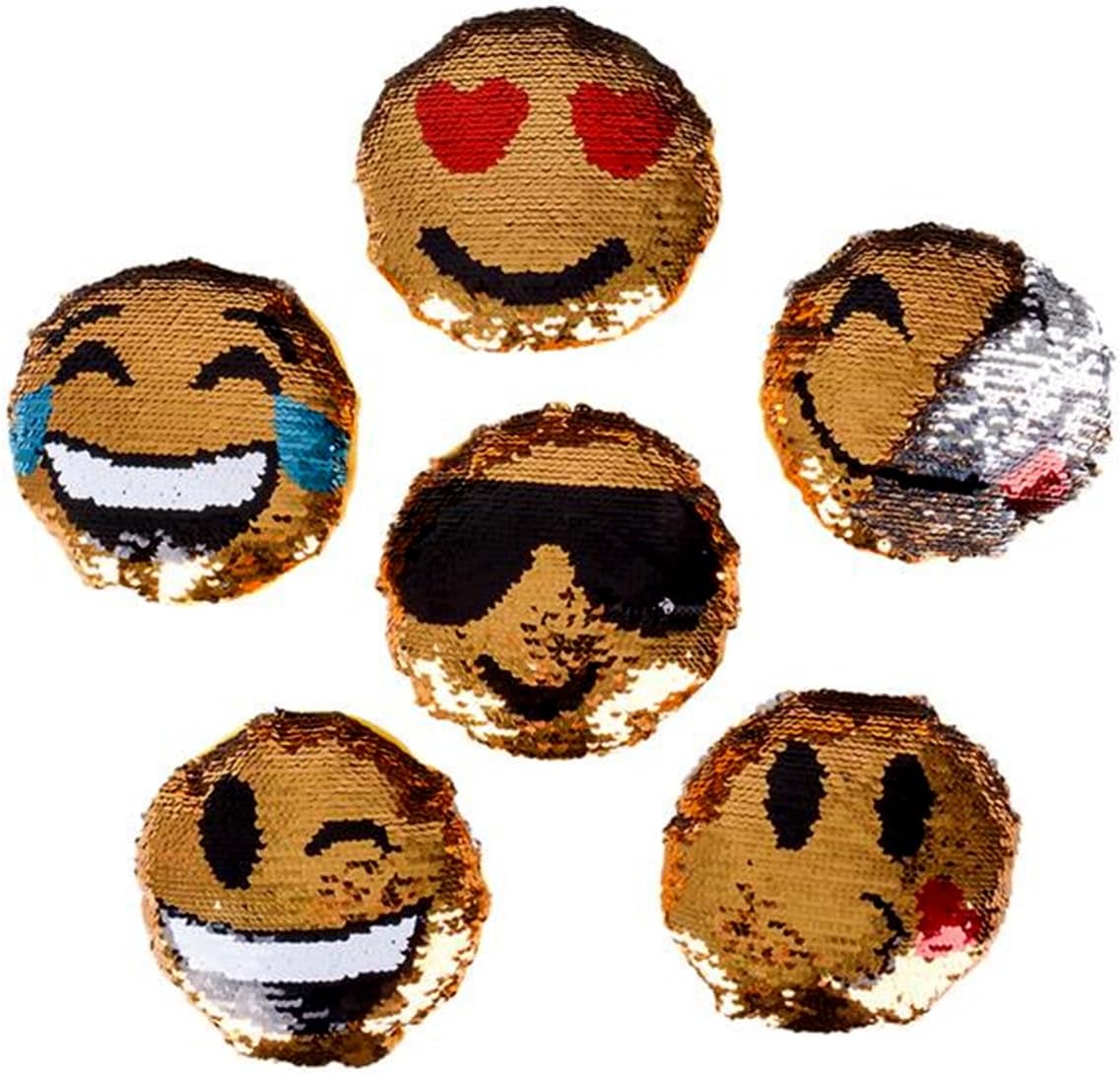 emoji sequin pillow