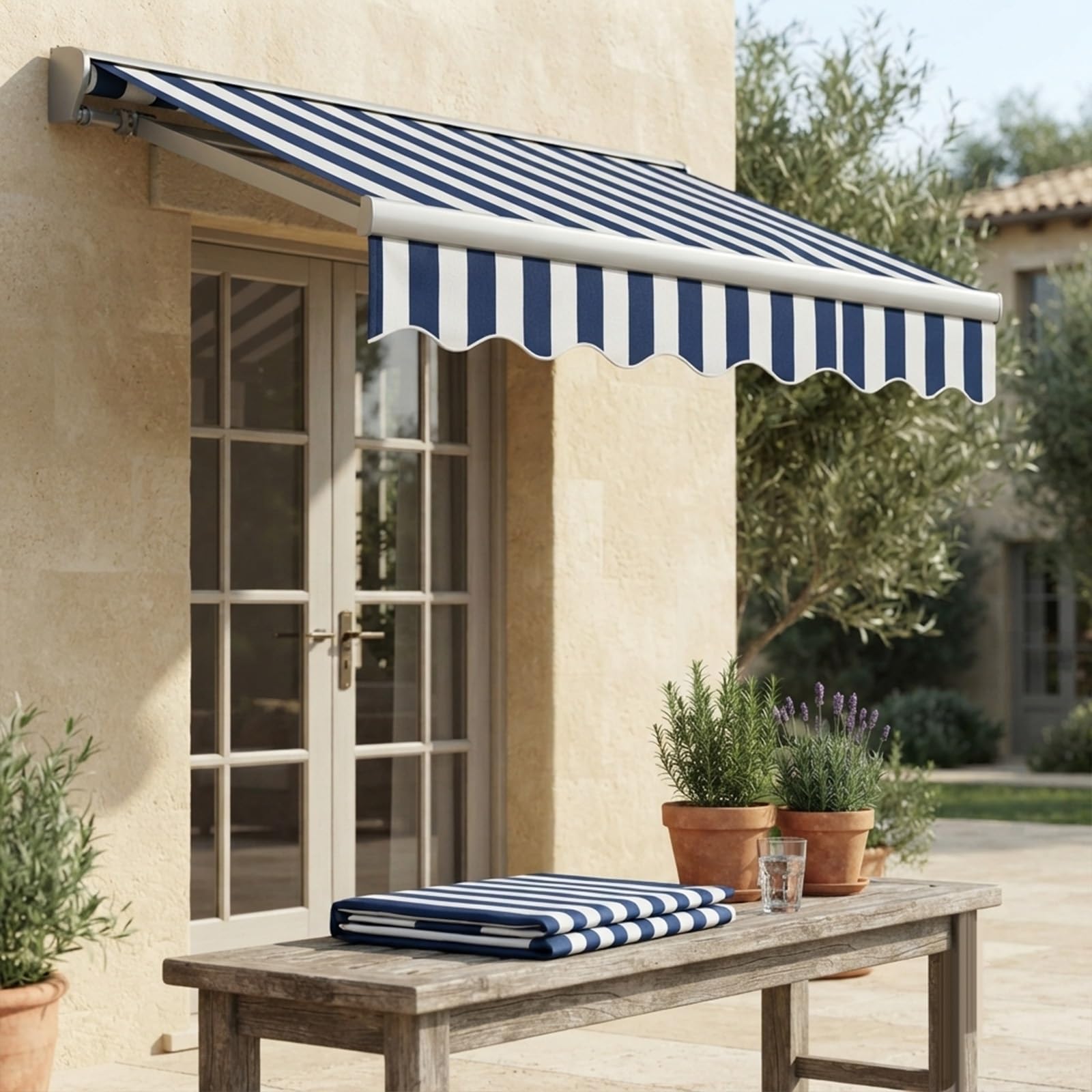 Lona de toldo impermeable para sustituir techos desgastados de 450x330 cm