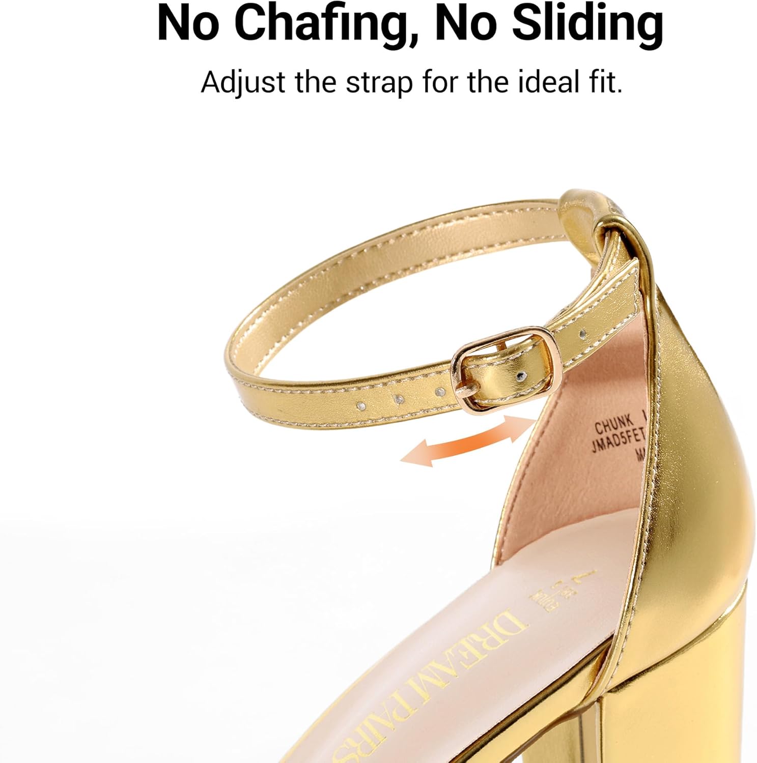 DREAM PAIRS Women's Chunk Low Heel Pump Sandals