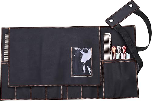Miniatura 4 de PERFEHAIR Estuche para peluqueros para peluqueros, herramientas de peluquería, bolsa enrollable de tela suave