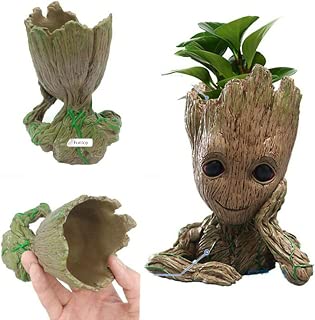 Funtoyworld Creative Groot Planter Pot Baby Groot Flowerpot Movie Tree Man Pen Container Guardians 2 Action Figures Toy Gift