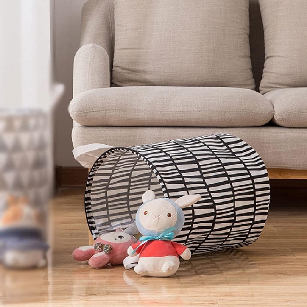 Folding Laundry Tub Basket Waterproof Children' s Toy Basket Tunic Dirty Clothes Basket Organizer Laundry Sorter (Color : Black,)