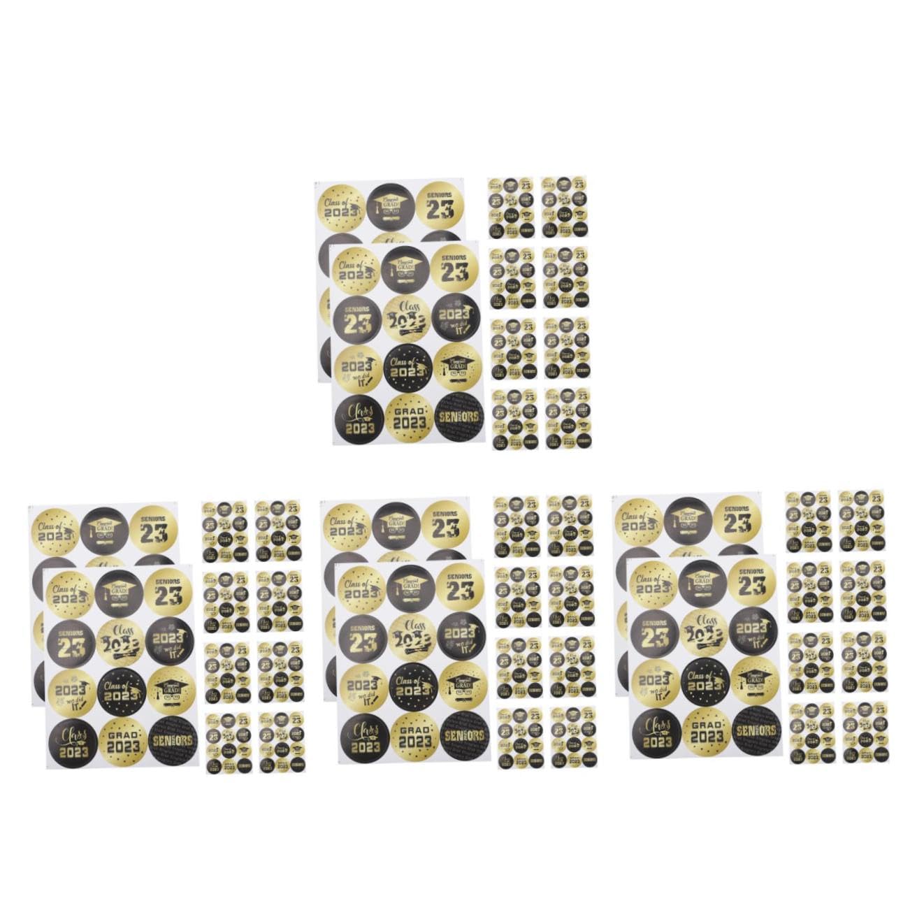 NUOBESTY 4 Set Di Etichette Adesive Per Sigillare Adesivi Scolastici Per Feste Di Laurea 20 Pezzi * 4