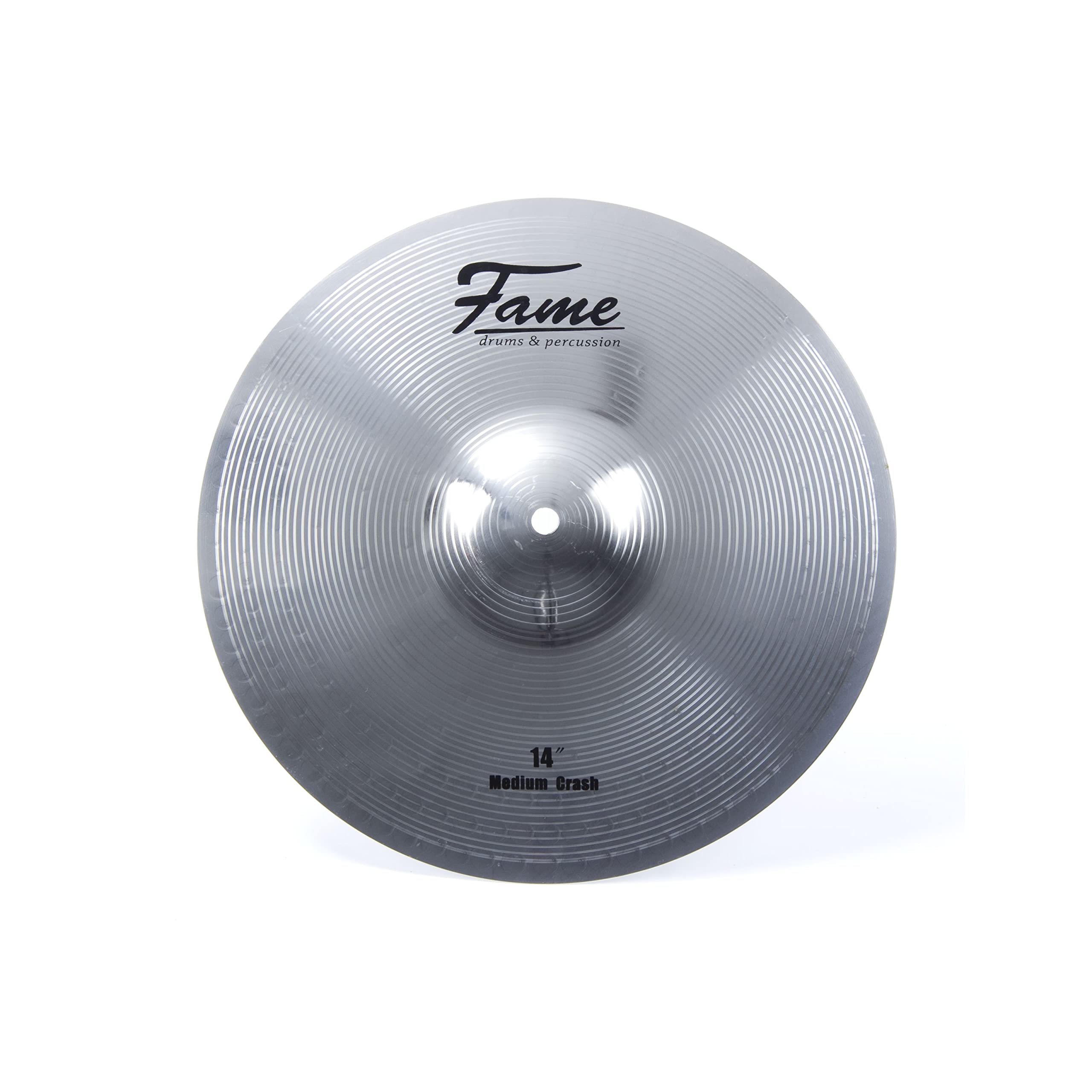 Fame Reflex Cymbal Set, 14" & 18" Crash Ride Becken, Regular Finish, Medium Stärke, 3 Teile, inklusive Drummer Handtuch