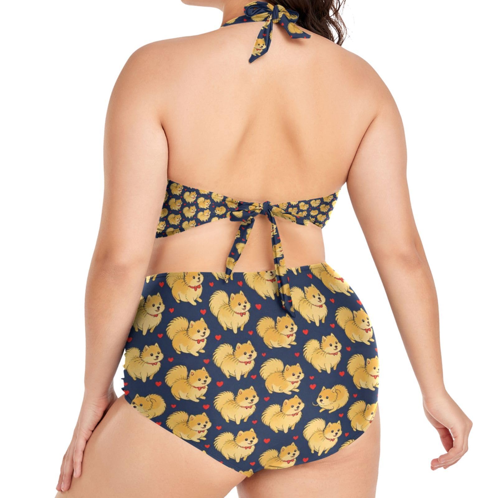FRODOTGV Curvy damskie dwuczęściowe zestawy kąpielowe L-4XL