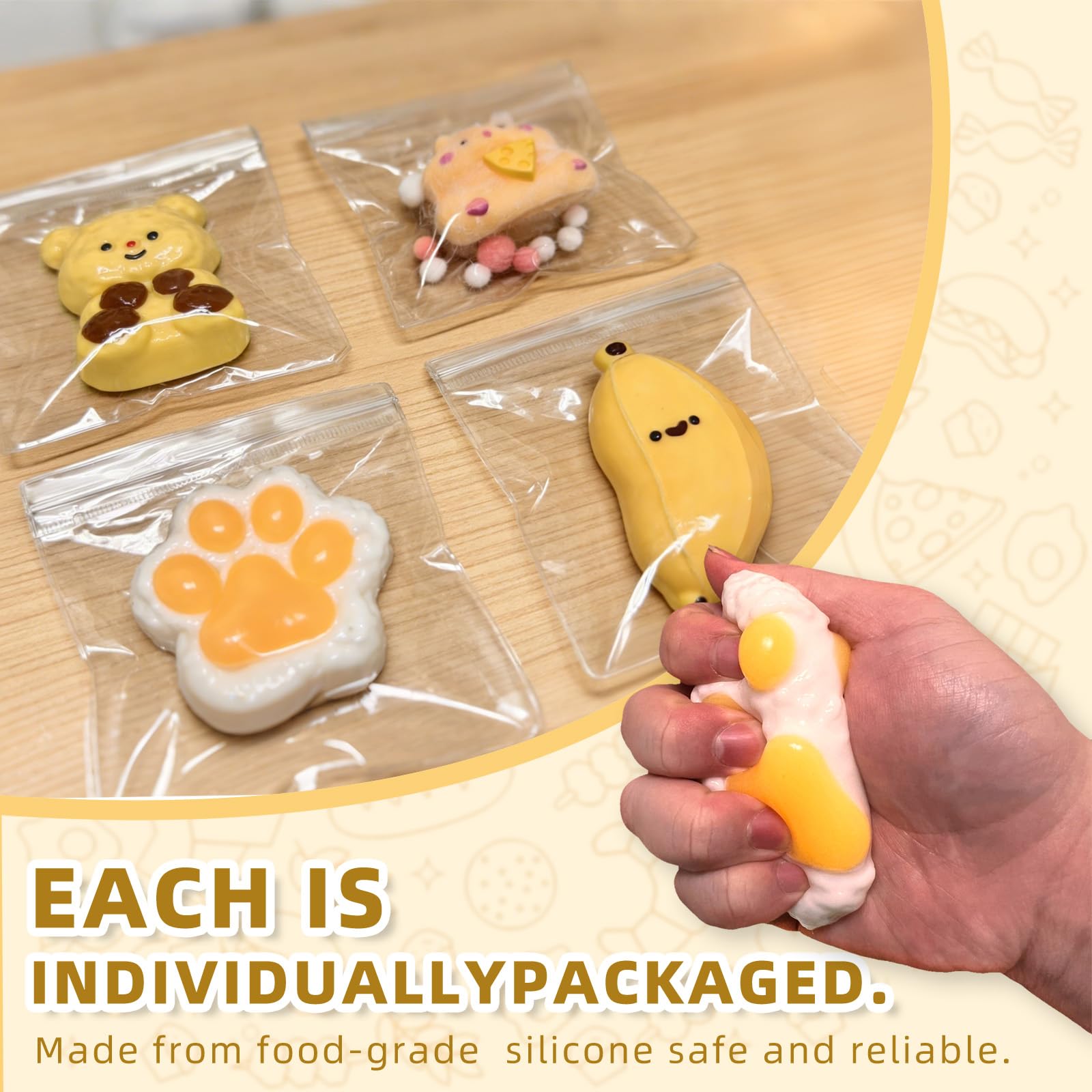 5 PCS Fufu Squishy Set, Taba Squishy,Squishy Patte de Chat,Jouets de Soulagement du Stress Mignons pour Soulage