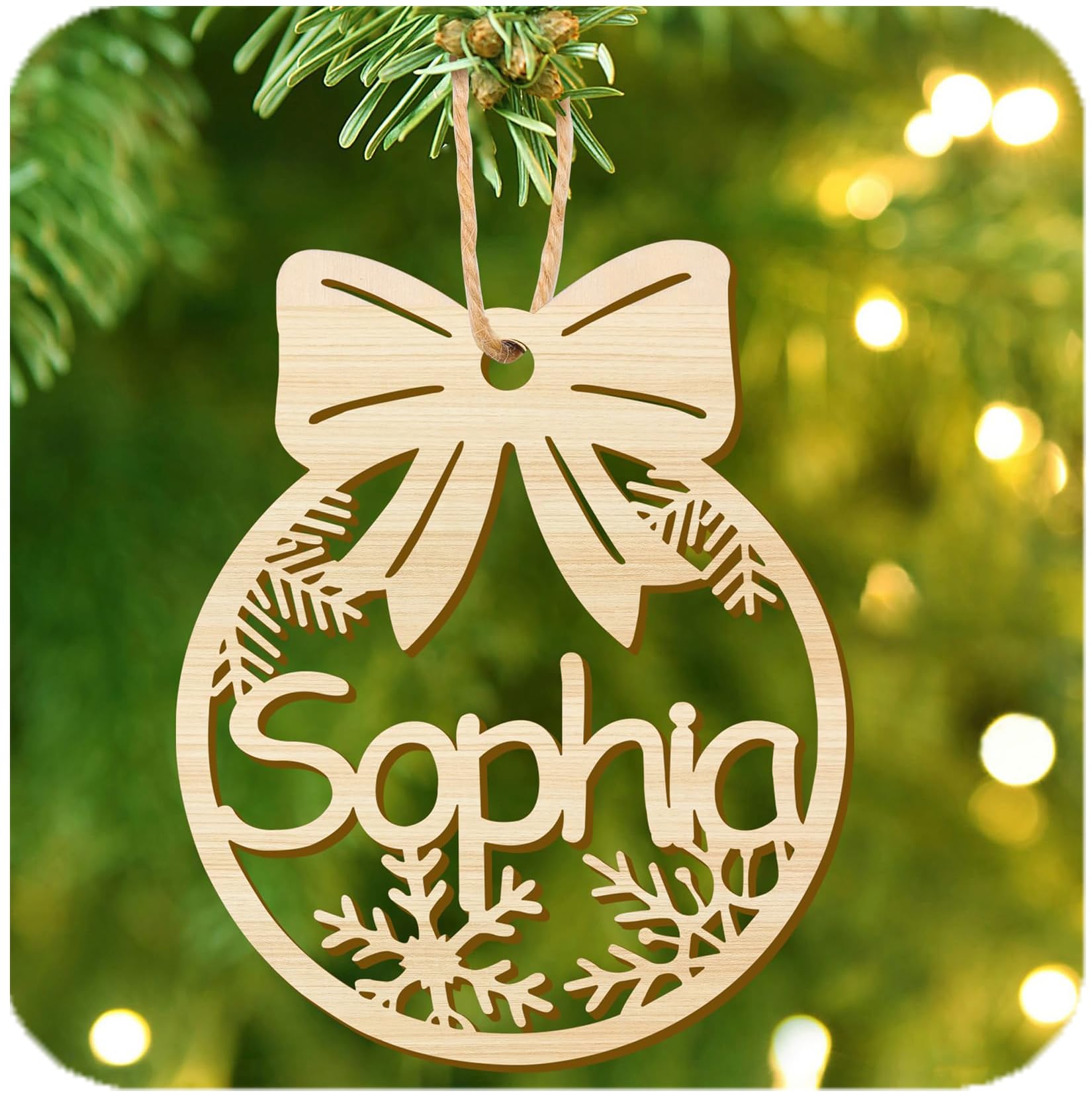 Locker.Ink | 23 Must-Have Christmas Tree Ornaments for a Magical 2025 Holiday Season Personalized Wooden Name Ornaments
