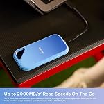 Disque SSD portable SanDisk Creator Pro 4To - Jusqu'à 2000Mo/s - USB-C, USB 3.2 Gen 2x2, résistance à l'eau et à la poussière IP65 - Disque dur externe à état solide - SDSSDE81C-4T00-G25