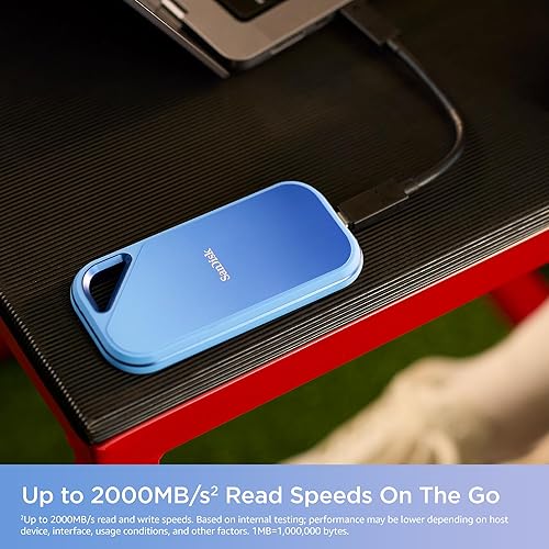 Miniatura 2 de SanDisk SSD portátil Creator Pro de 2 TB, hasta 2000 MBs, para portátiles y computadoras, USB-C, USB 3.2 Gen 2x2, resistencia al agua y al polvo