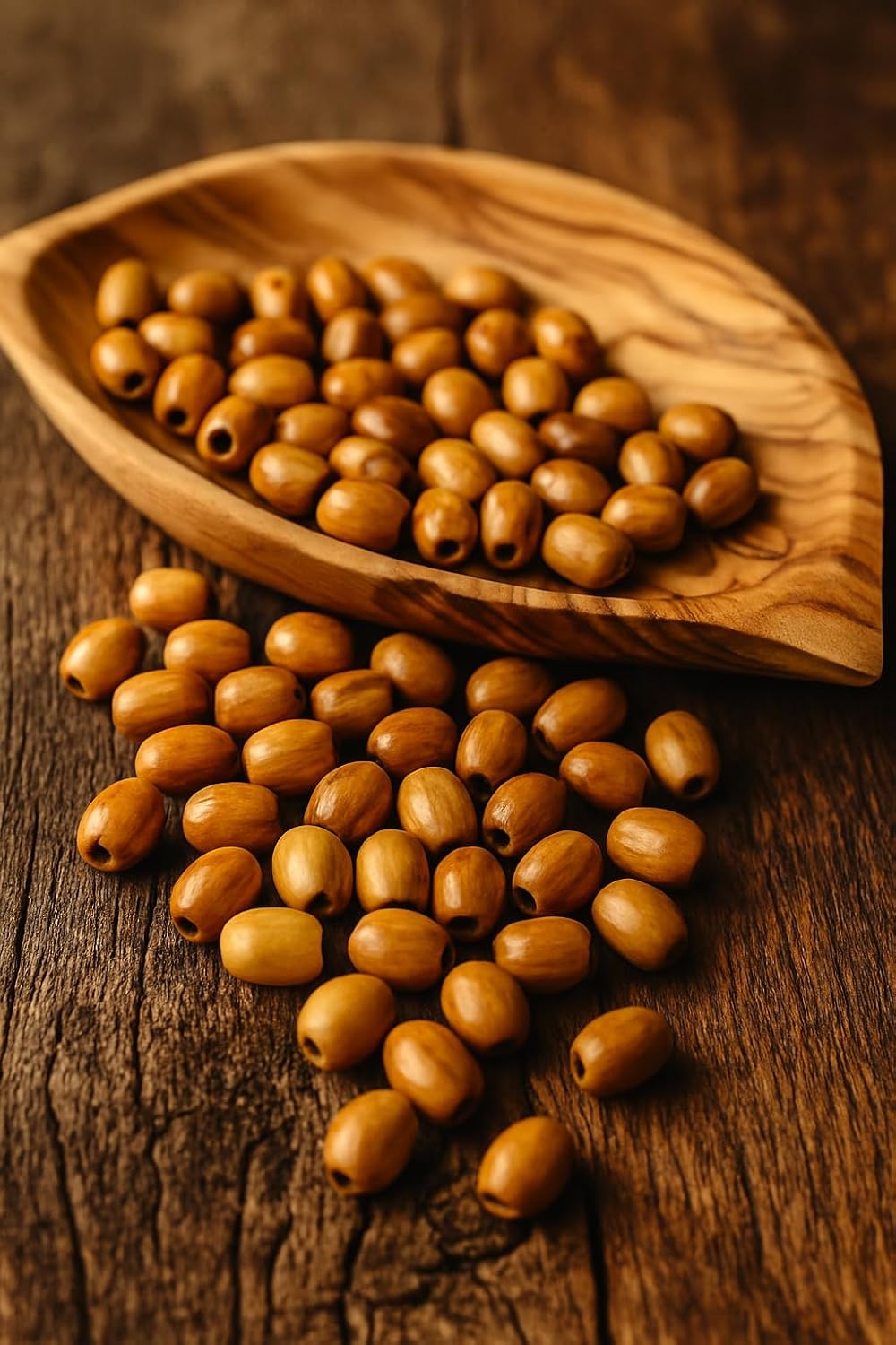Prayer Beads for Sale Olivewood 10mm Oval (500 pcs) | Wooden Supplies for Necklaces from Bethlehem Jerusalem Israel | Olive Wood Rosary Beads Catholic | with Zuluf Certificate BEAD028