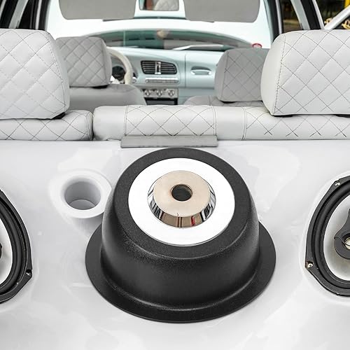 Vista 6 de 2 cajas universales para altavoces en ángulo, módulos de montaje en superficie con tira de goma para instalar altavoces de 6.5 pulgadas o más Negro
