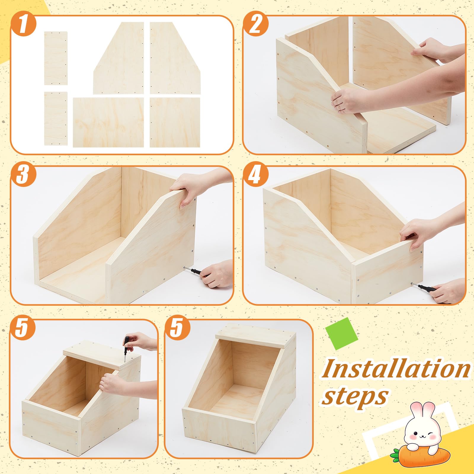 Amazon.com: Maxcheck 1 Pack Wood Rabbit Nesting Box, 18x12x12 Inch